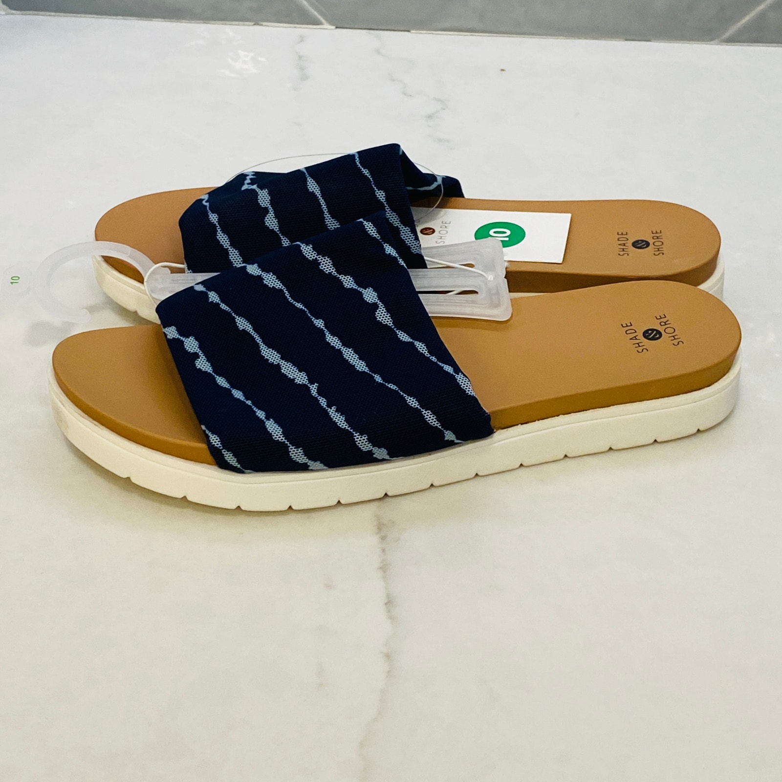 Shade & Shore Sandals Pool Slides Kassidy Platform Nwt Sz 10 Tie Dye — image 2 of 8